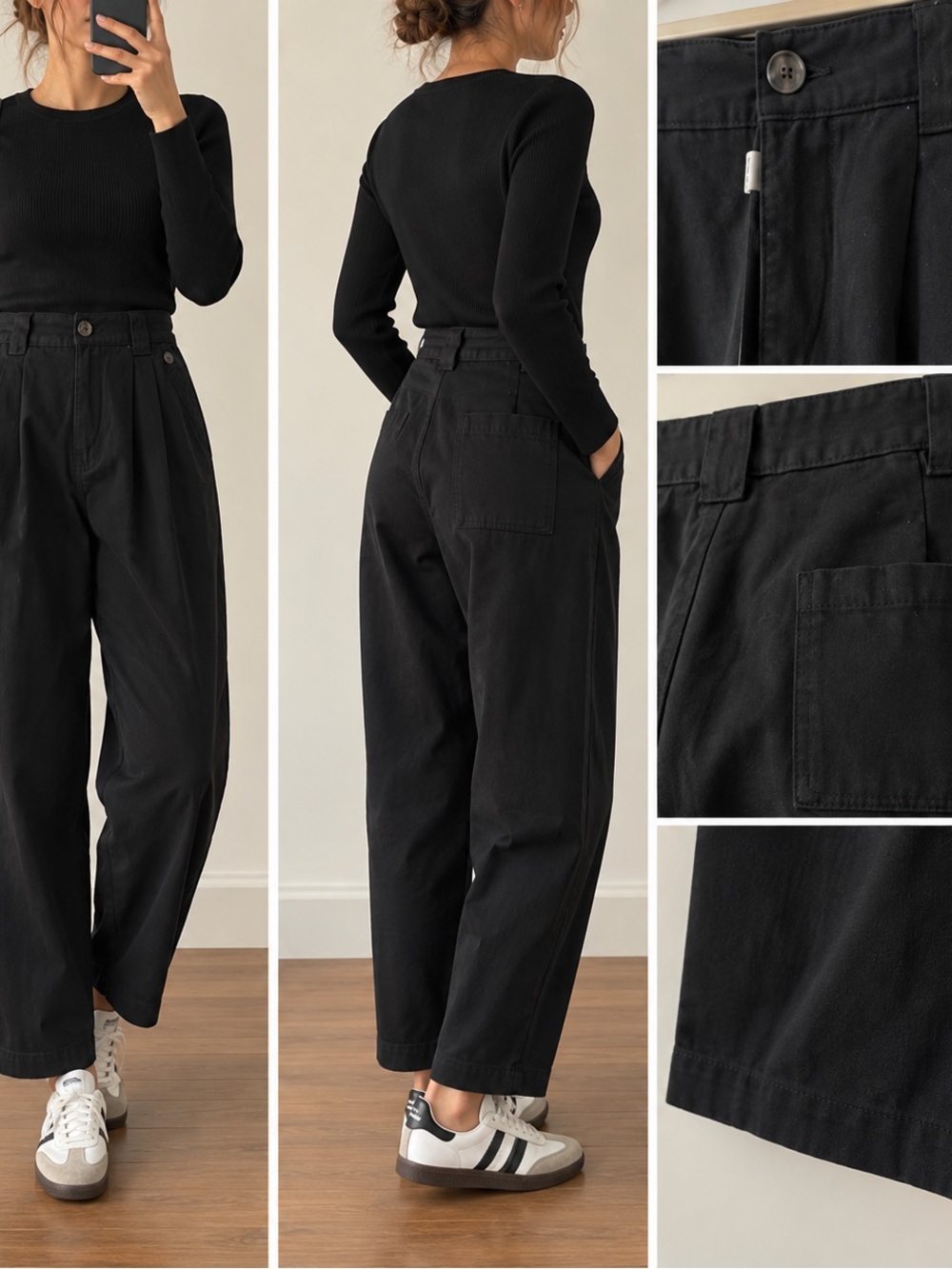 Jason Wu Black Wide-Leg Trousers